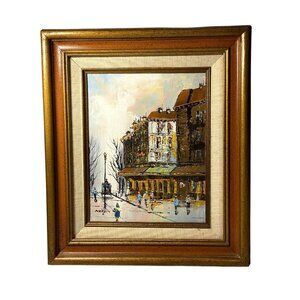 French Impressionism Original Signed Marvin 8 X 10" Canvas Oil Painting